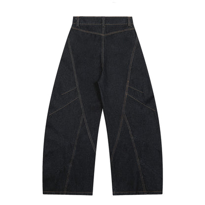 High Street Loose Design Series Line Wide Leg Pants